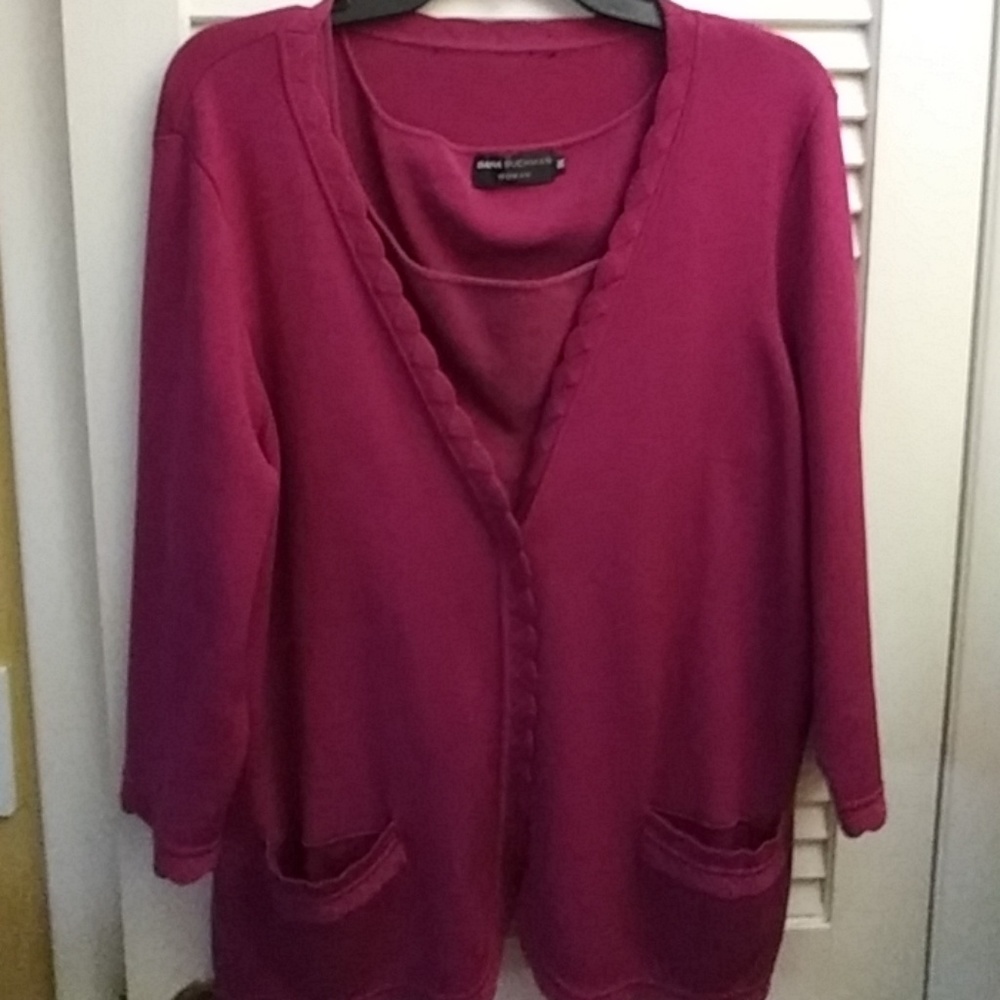 Dana Buchman Sweater Set in size 1X Maroon